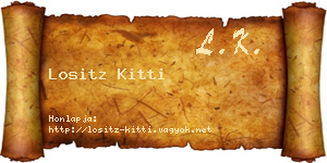 Lositz Kitti névjegykártya